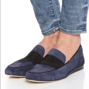 Rag&Bone size 39.5 Blue Suede Sia Loafer